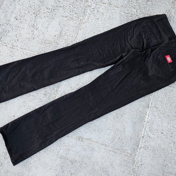 Dickies Girl Jeans Pant Black Boot Cut Mis Rise Stretch Pant Size 3 Junior 28X31 - Picture 4 of 9